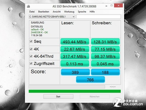 固态硬盘越大，速度越快，特别是写入速度