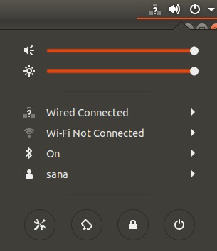 Settings menu