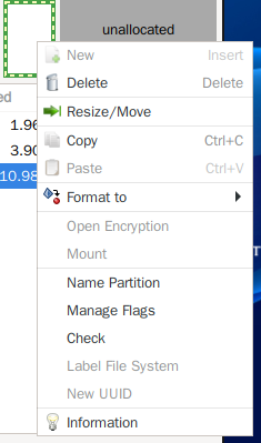 linux 硬盘分区工具