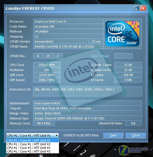 宏碁Aspire 4745G首发评测 