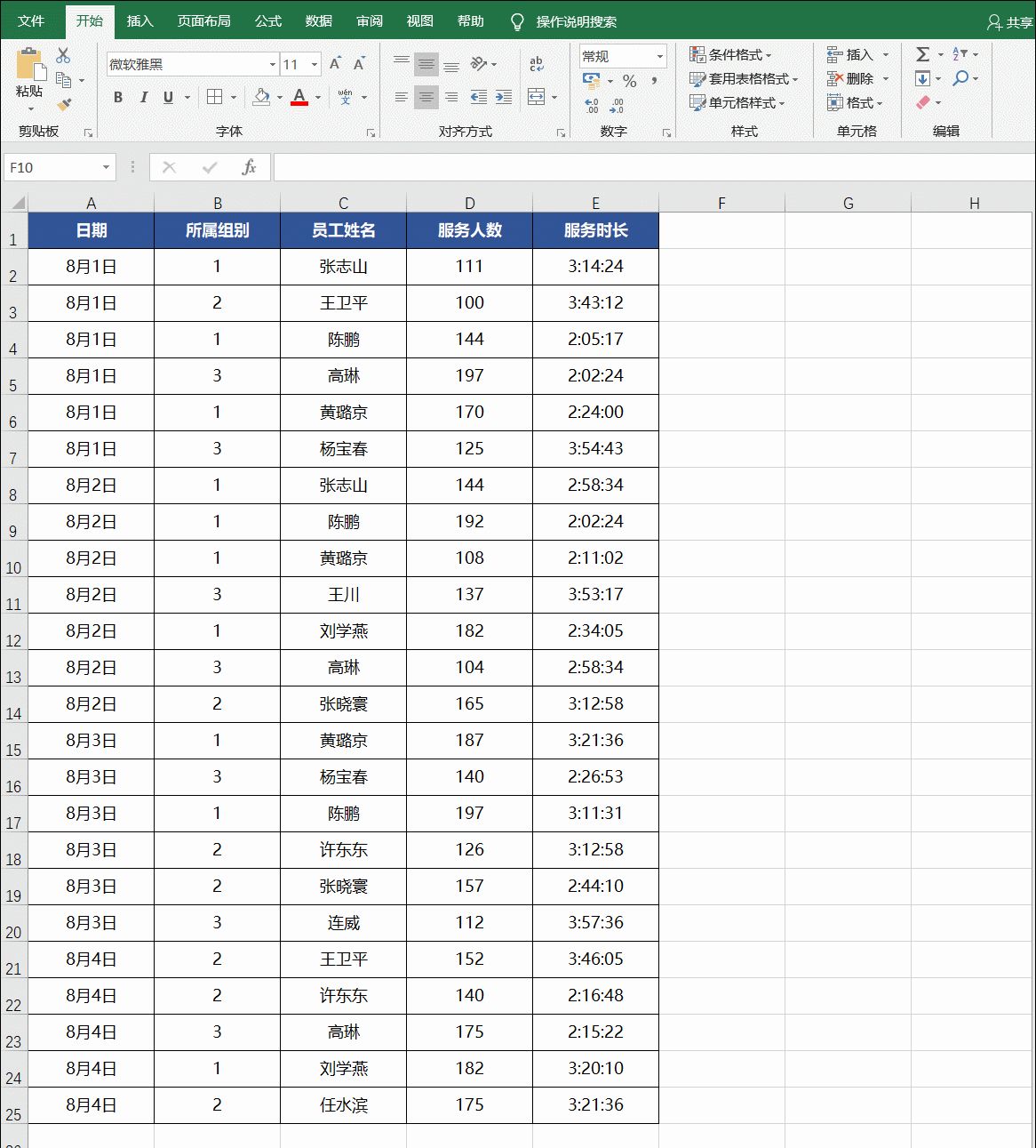 excel统计种类和数量