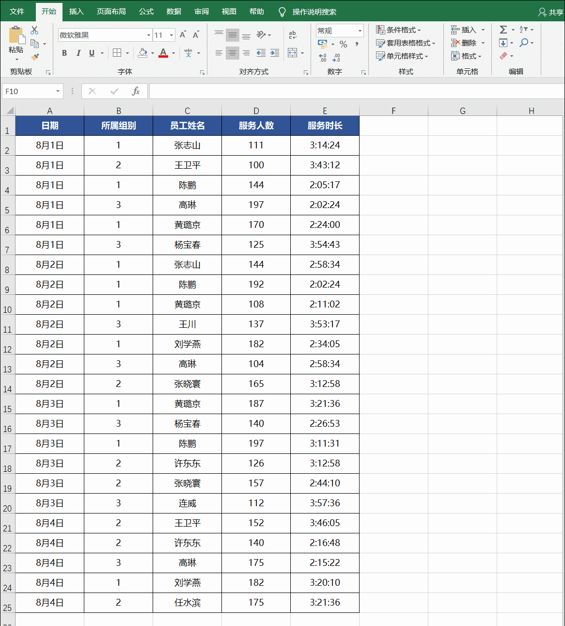 excel统计种类和数量