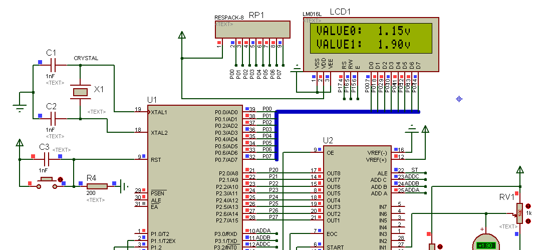 adc0809电压显示器基于汇编语言_adc0809电压显示器基于汇编语言_基于单片机的数字电压表的设计