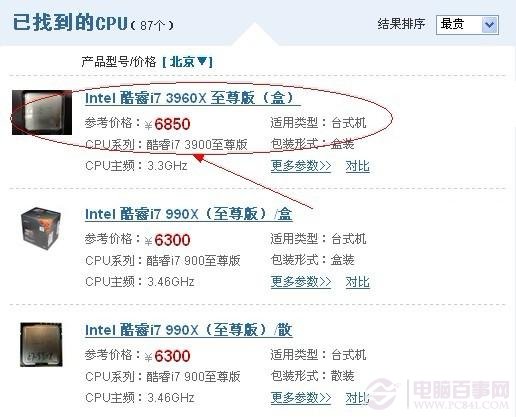 现在最好的CPU是：Intel 酷睿i7 3960X 至尊版