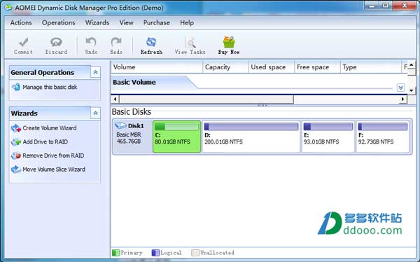 动态硬盘分区工具(aomei dynamic disk ma