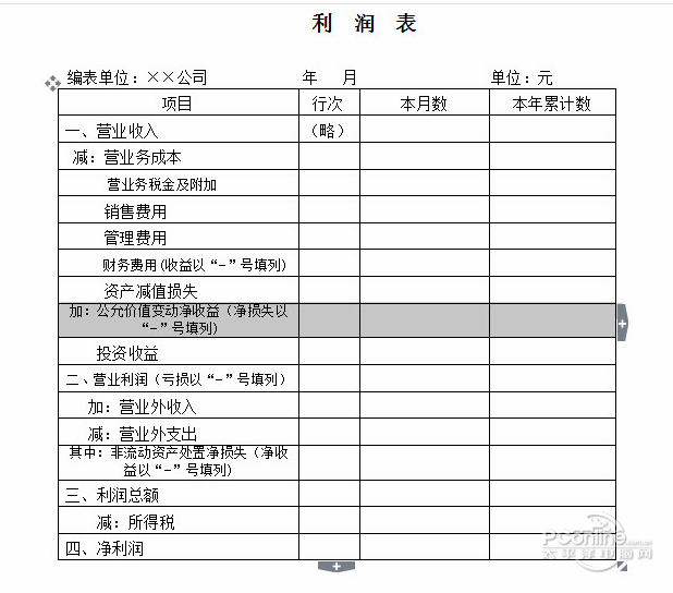 资产负债表模板