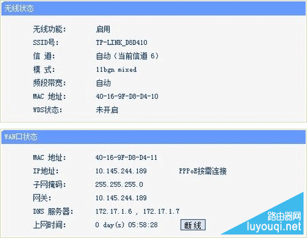 无线路由器指示灯和接口介绍图解