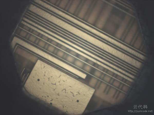 用显微镜观察cpu芯片内部