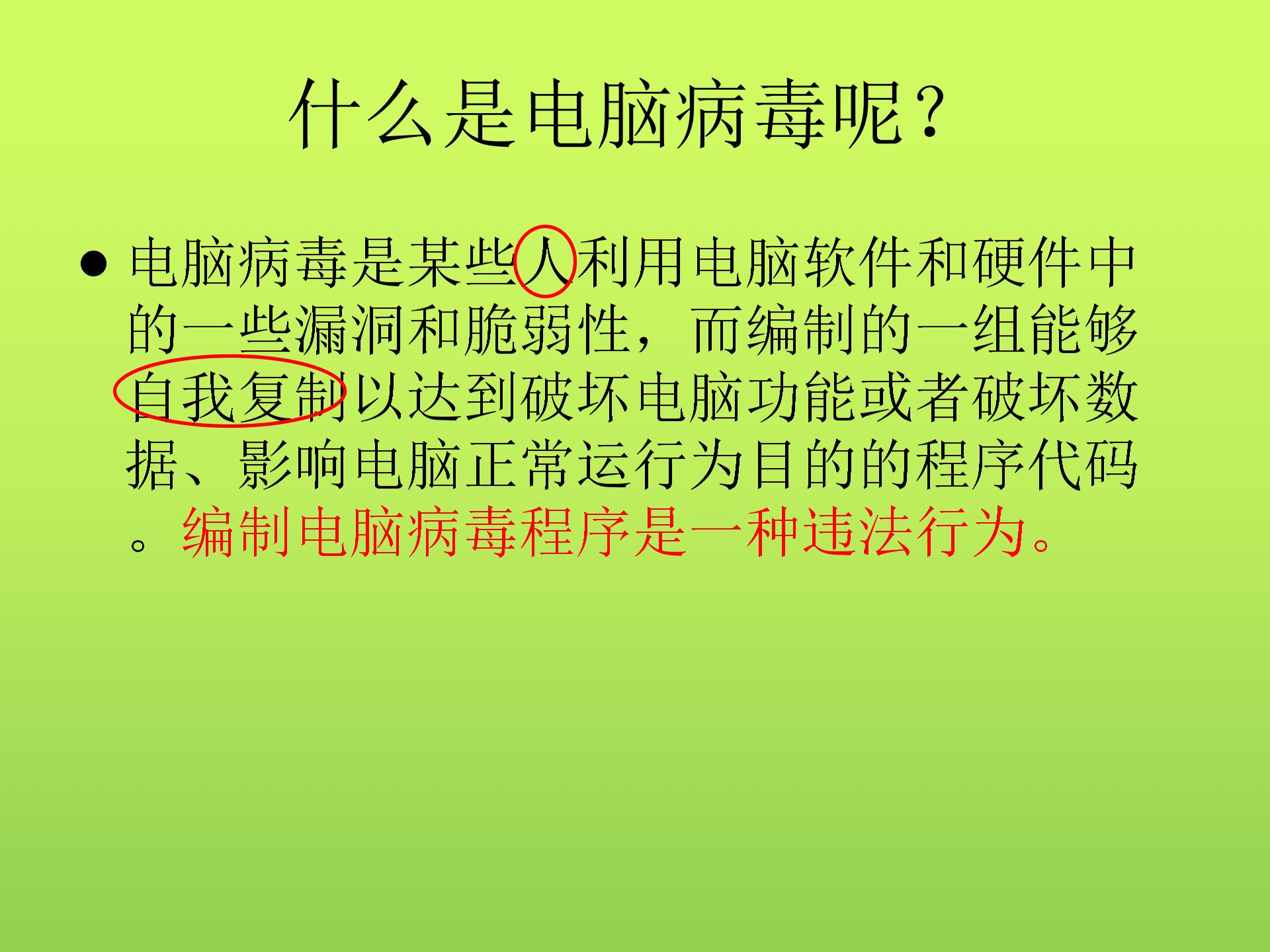 闽教版小学信息技术电脑病毒和危害.ppt图片2