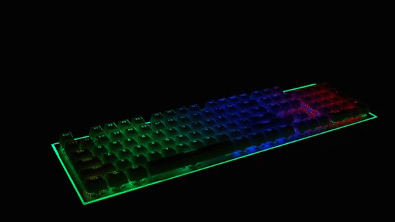 rgb水晶键帽键盘