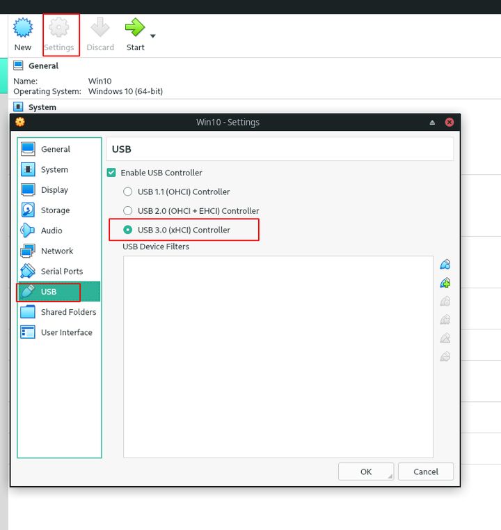 virtualbox 虚拟机 u盘