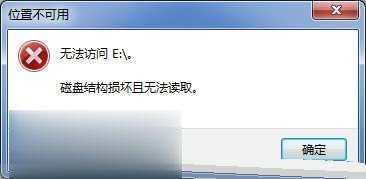 移动硬盘提示磁盘结构损坏且无法读取怎么办