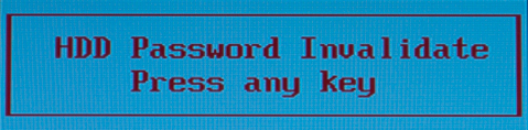 硬盘密码无效
