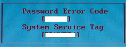 密码错误代码