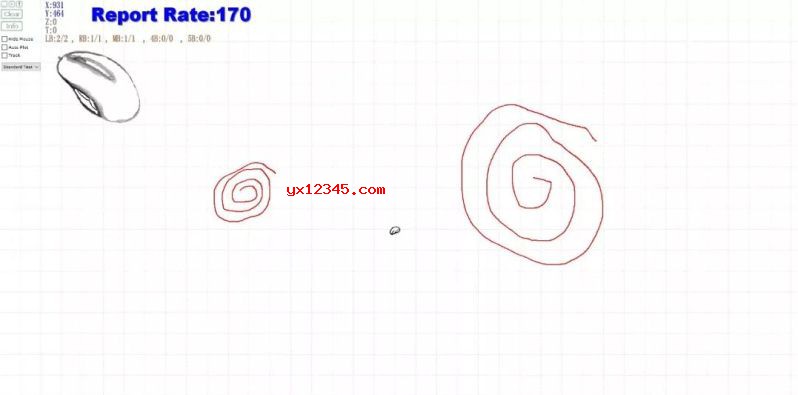 运行软件，在左上角的LB、RB、MB、4B、5B分别对应着鼠标上的键位，可测试鼠标