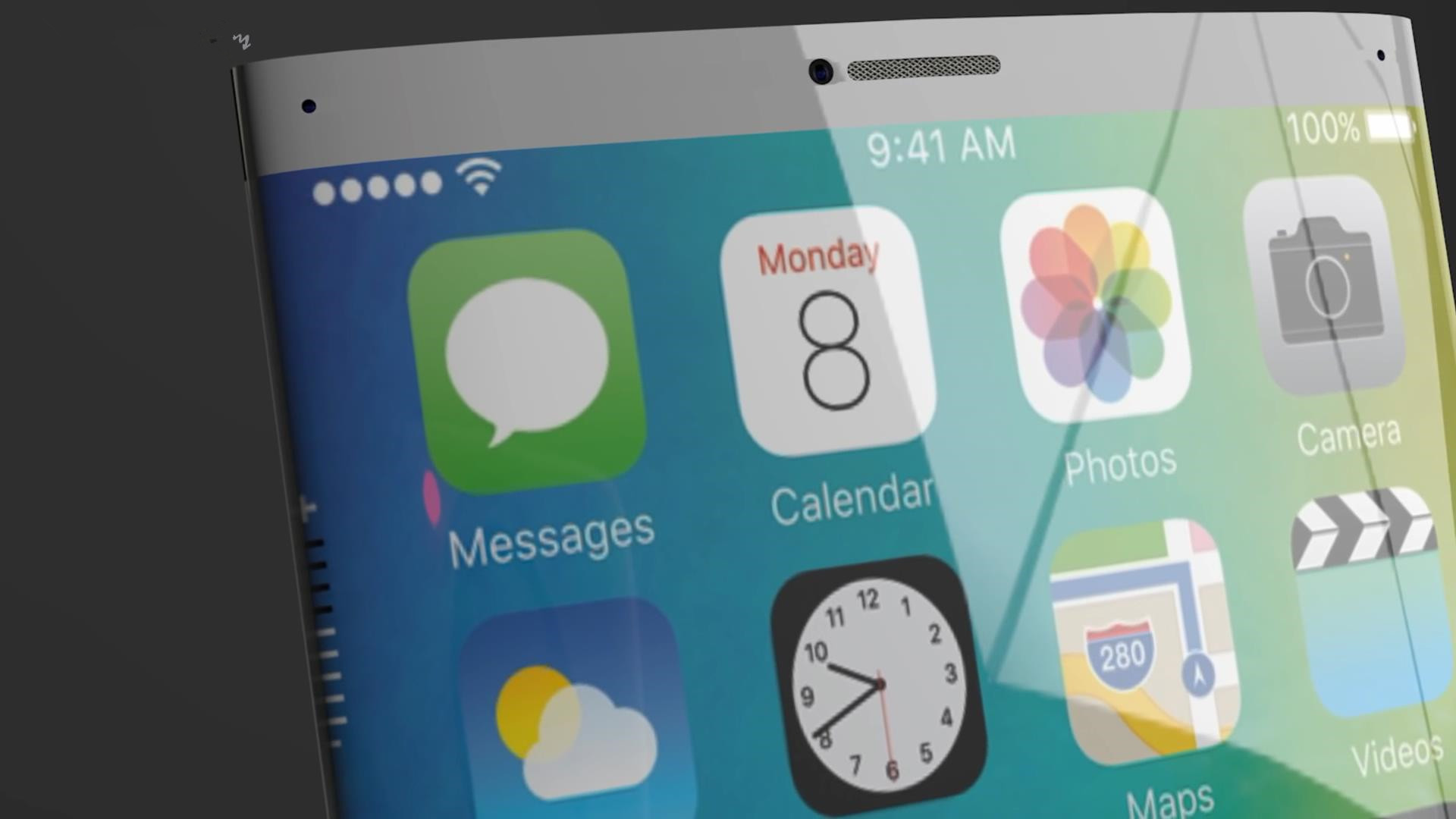 iPhoneSE2概念图：左右无边框瀑布屏，无实体按键无刘海后置三摄