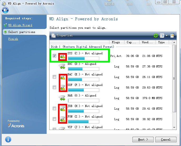 硬盘分区对齐工具