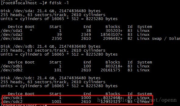 linux硬盘分区格式