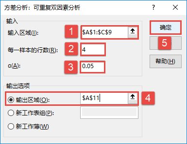 Excel 2019方差分析图解