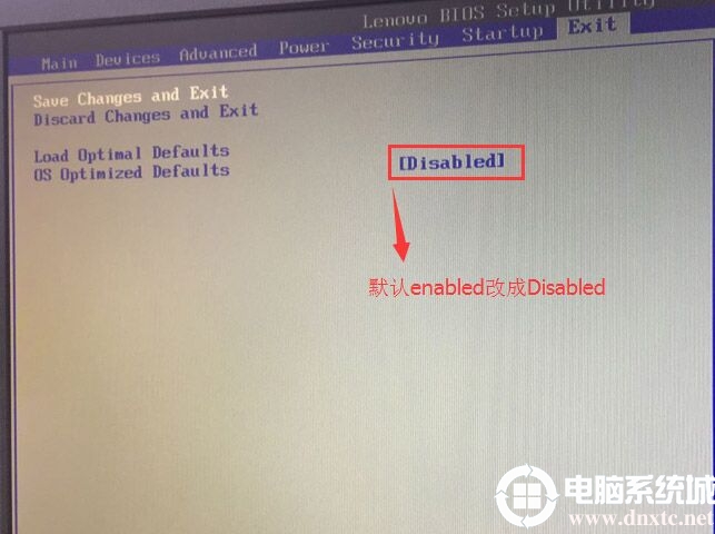 把OS Optimized Defaults设置为Disabled