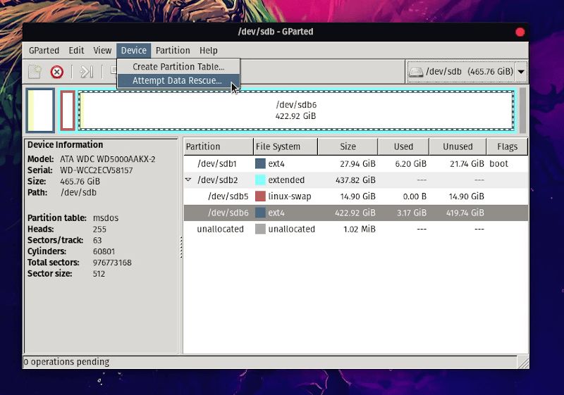 ubuntu 硬盘分区工具