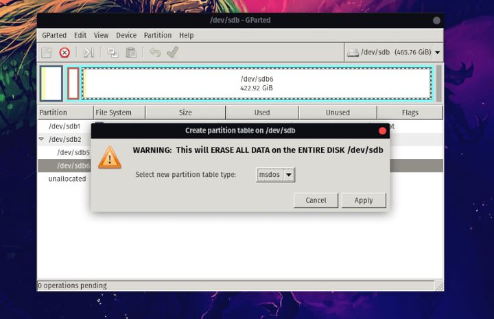 ubuntu 硬盘分区工具