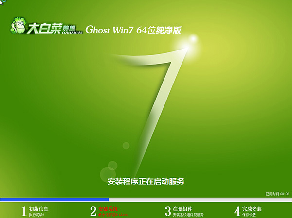 大白菜u盘装系统win7