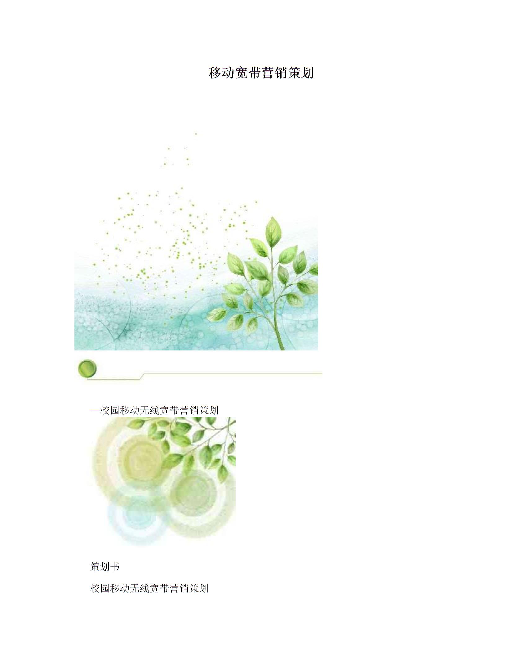 移动宽带营销策划图片