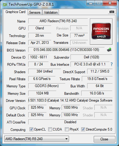 amd r5 340x显卡参数