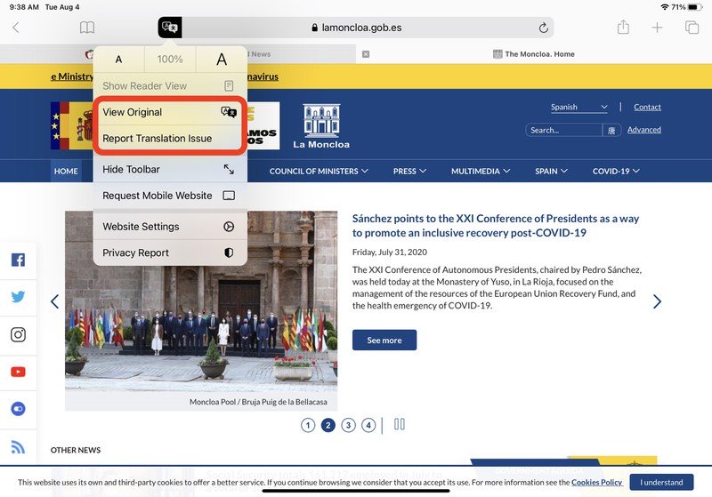 iOS 14教程：Safari浏览器如何翻译网页