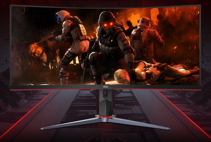 aoc34寸曲面显示器