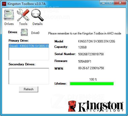 金士顿120g固态硬盘 驱动