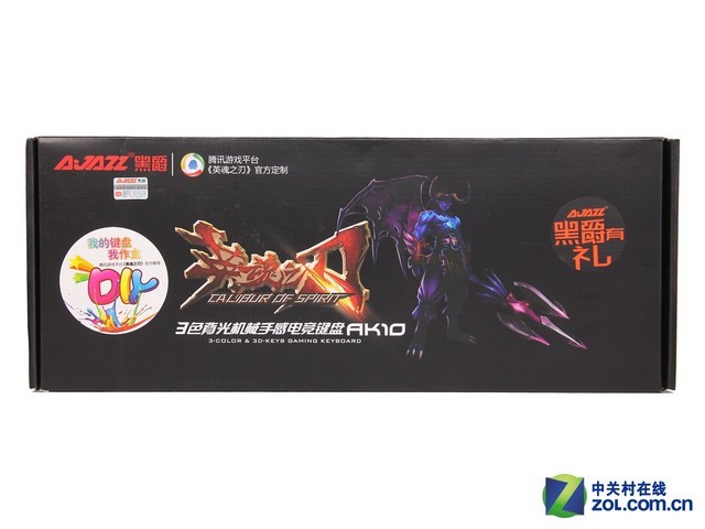 个性DIY彩虹键帽 黑爵AK10键盘评测 