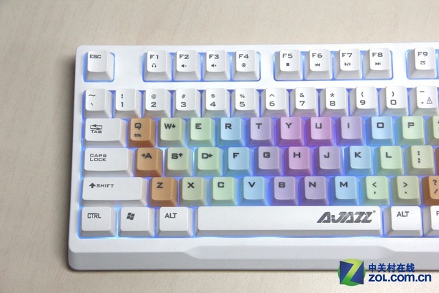 个性DIY彩虹键帽 黑爵AK10键盘评测 