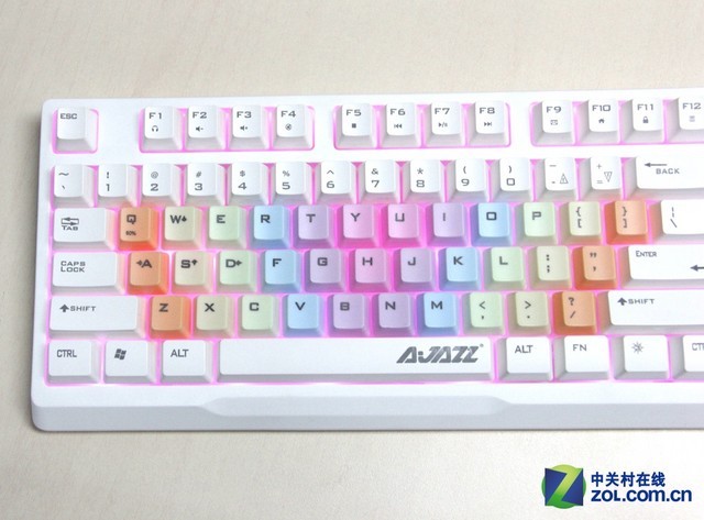 个性DIY彩虹键帽 黑爵AK10键盘评测 