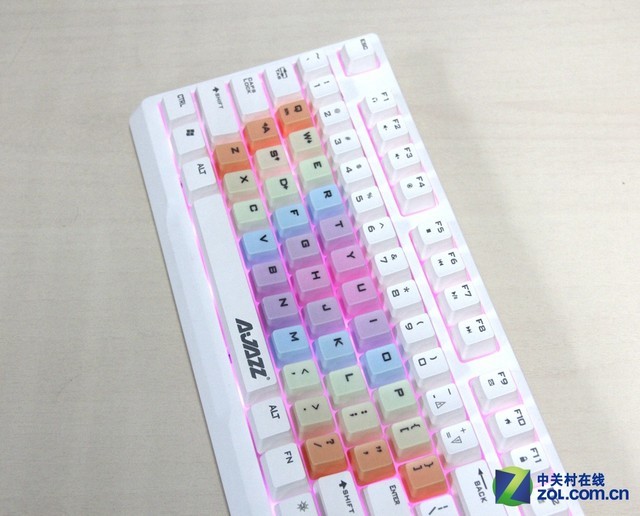 个性DIY彩虹键帽 黑爵AK10键盘评测 