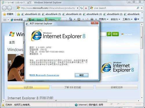 IE8浏览器截图