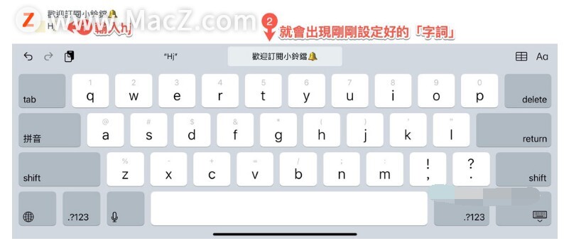 ipad 键盘 输入法