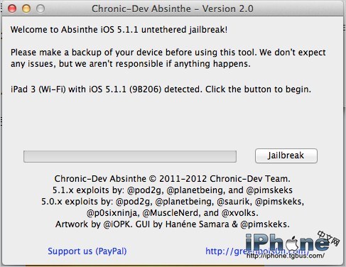 absinthe 2.0?absinthe越狱工具?absinthe 2.0.1怎样?iPhone4iOS5.1.1完美