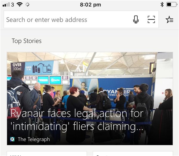 微软Edge浏览器iOS版上手:Win10用户最爱?