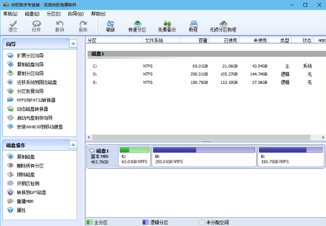 免费硬盘分区管理软件